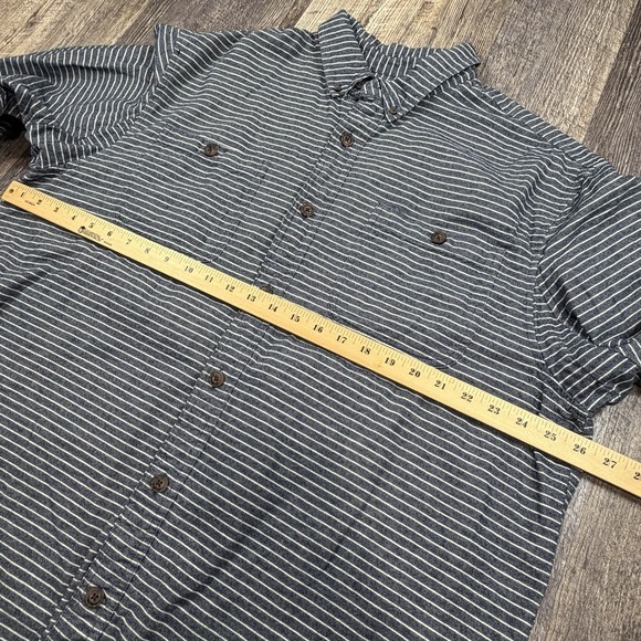 Duluth Trading Co Free Swingin Flannel Shirt Men's‎ XL Relaxed Fit Striped Blue - Picture 12 of 12